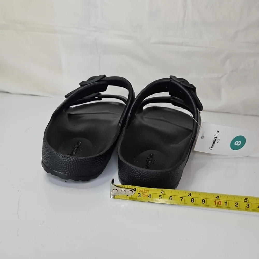 Goodfellow Men's Sandals Casual  Foam Slip On Black Buckle Strap Size 8